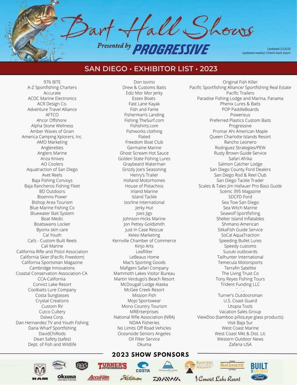 Bart Hall Show Del Mar Vendor List Bloodydecks